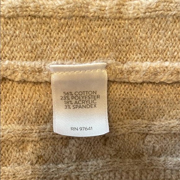 Women's Tan Cable Knit Cardigan Duster - Picture 7 of 8